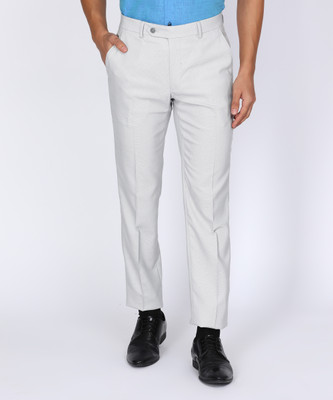 PETER ENGLAND Slim Fit Men Grey Trousers