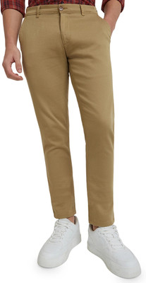 PARX Tapered Men Khaki Trousers