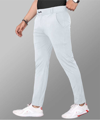 We Perfect Slim Fit Men Grey Trousers