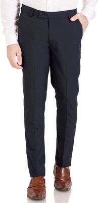 SLC Regular Fit Men Blue Trousers