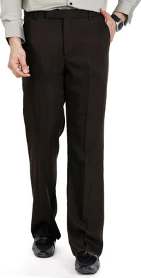 Dizaro Comfort Fit Men Black Trousers
