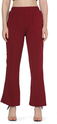 Leriya Fashion Regular Fit Women Maroon Trousers