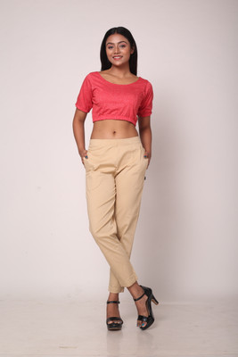 Kapokfashion Regular Fit Women Beige Trousers