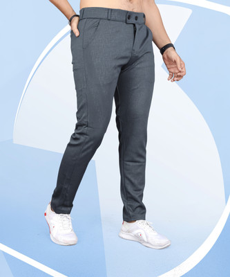INDICLUB Slim Fit Men Grey Trousers