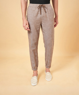 7 Alt by Pantaloons Regular Fit Men Brown Trousers