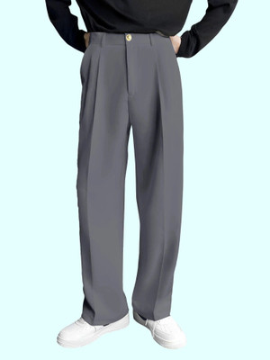 FTX Relaxed, Loose Fit Men Grey Trousers