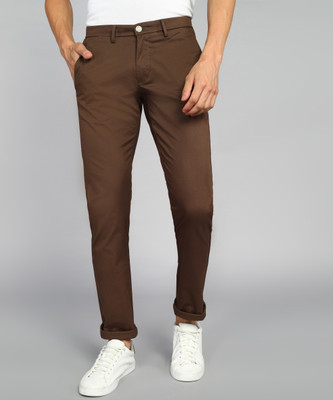 Allen Solly Regular Fit Men Brown Trousers