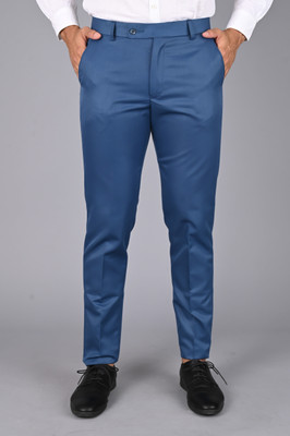 MANCREW Regular Fit Men Blue Trousers