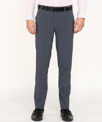 PETER ENGLAND Slim Fit Men Grey Trousers