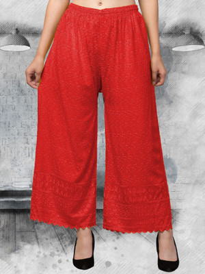 FamBee Relaxed Women Red Trousers