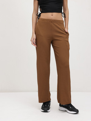 Roadster Relaxed Women Brown Trousers
