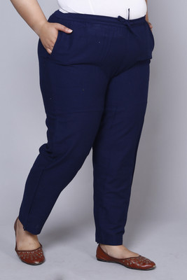 Prin Fashion House Regular Fit Women Dark Blue Trousers