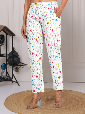 eFashion Slim Fit Women White Trousers