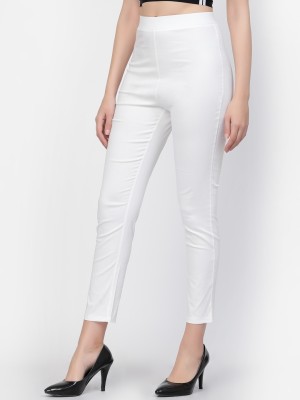 Vastraa Fusion Skinny Fit Women White Trousers