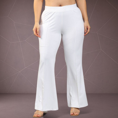 HouseOfCommon Loose Fit Women White Trousers