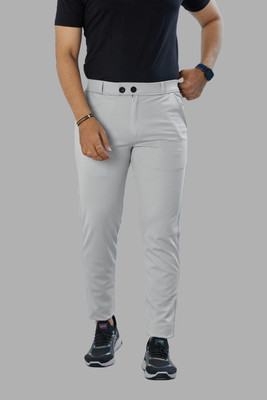 We Perfect Slim Fit Men Grey Trousers