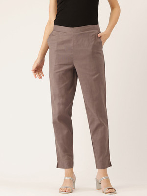 Feranoid Retail Regular Fit Women Grey Trousers