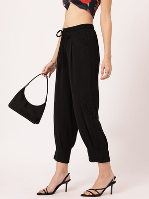 Dressberry Regular Fit Women Black Trousers