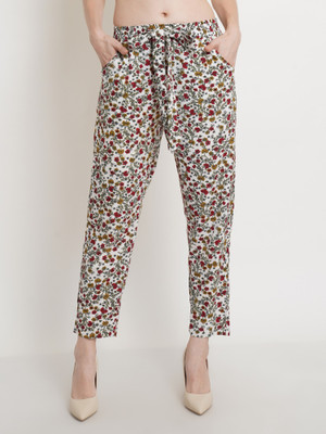 POPWINGS Regular Fit Women White Trousers