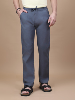 Hence Regular Fit Men Grey Trousers
