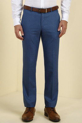 Allen Solly Slim Fit Men Blue Trousers