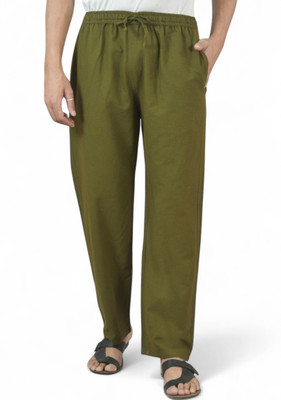 Qashida Relaxed Men Khaki Trousers