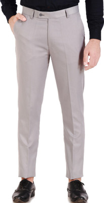 SLC Regular Fit Men Grey Trousers