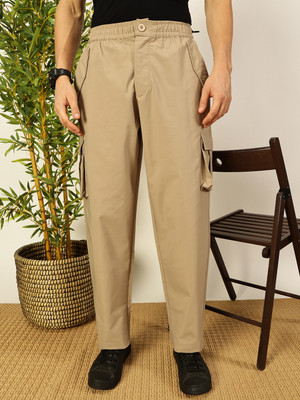 THOMAS SCOTT Loose Fit Men Beige Trousers