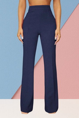 AKOTTY Regular Fit Women Dark Blue Trousers