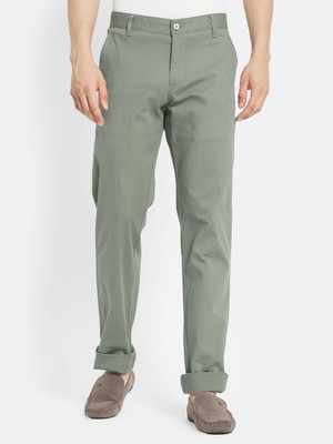 Octave Regular Fit Men Dark Green Trousers