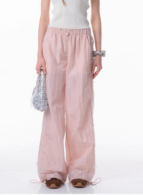 LULU & SKY Loose Fit Women Pink Trousers
