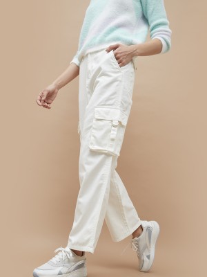 Ginger by Lifestyle Regular Fit Women White Trousers