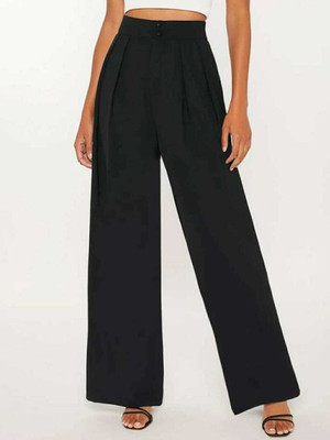 NEXT ONE Loose Fit Women Black Trousers