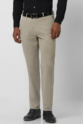 PETER ENGLAND Slim Fit Men Beige Trousers