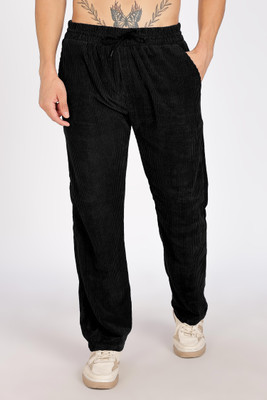 FOXTER Straight Fit Men Black Trousers