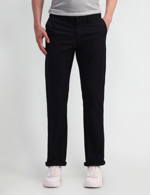 Arrow Sport Regular Fit Men Black Trousers