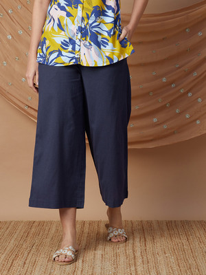 Melange by Lifestyle Regular Fit Women Blue Trousers
