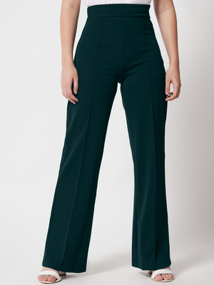 Radhikawold Regular Fit Women Black Trousers