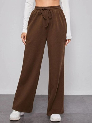 CLOTHINK India Regular Fit Women Black Trousers