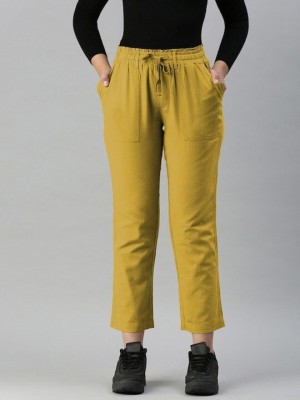 iVOC Regular Fit Women Yellow Trousers