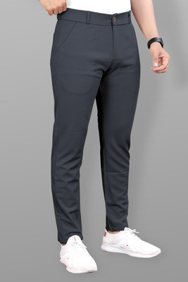 COMBRAIDED Slim Fit Men Grey Trousers