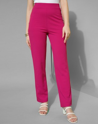 Selvia Regular Fit Women Pink Trousers