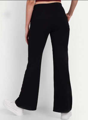 JAGRATI Flared Women Black Trousers