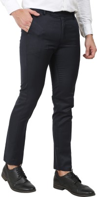 Hoomu Slim Fit Men Black Trousers