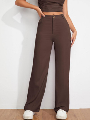 NUCOUTHS Regular Fit Women Brown Trousers