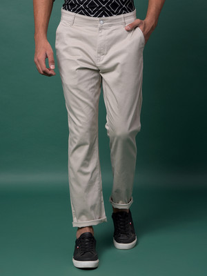 CRIMSOUNE CLUB Slim Fit Men Grey Trousers