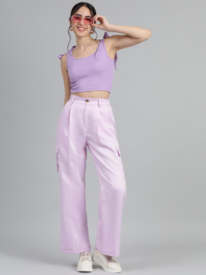 KOTTY Relaxed Women Pink Trousers