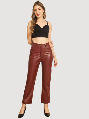 TANDUL Regular Fit Women Maroon Trousers