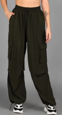 Lilyn Regular Fit Women Dark Green Trousers