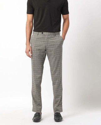 RARE RABBIT Slim Fit Men Grey Trousers